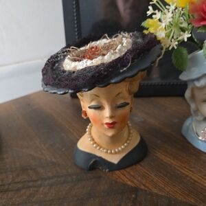 Vintage Lady Head Vases Collection, Lot Of 1